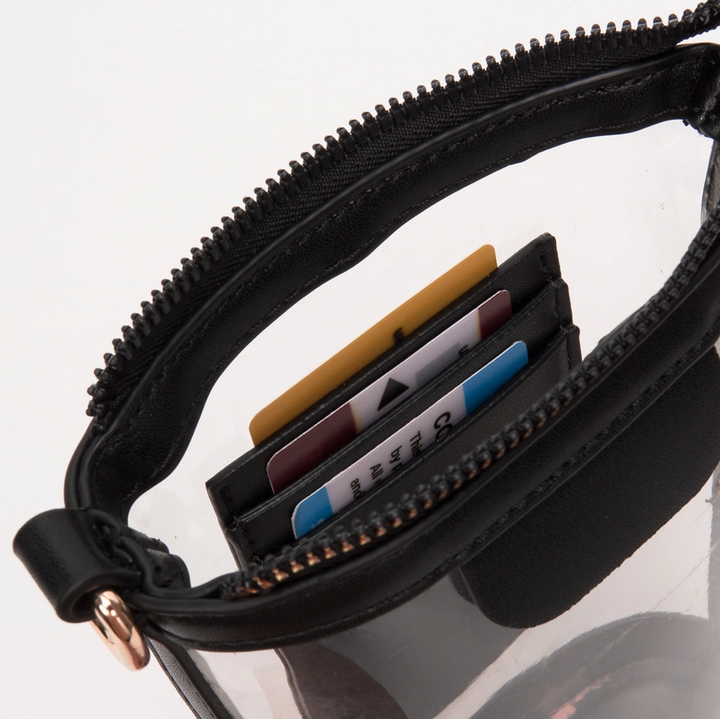 Transparent Crossbody Bag / Phone Bag, Orange - 13 Hub Lane   |  Clear Crossbodies