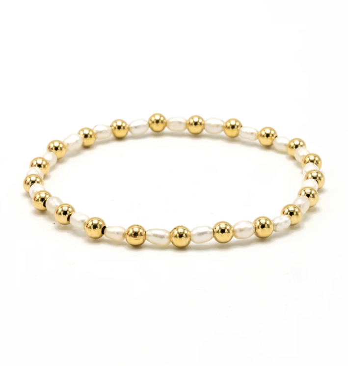 Montauk Pearl Beaded Bracelet - 4mm - 13 Hub Lane   |  Beaded Bracelets