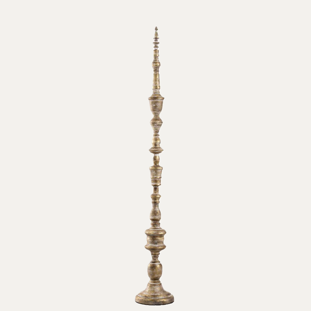 Metal Table Top Finial, Antique Gold - 13 Hub Lane   |  