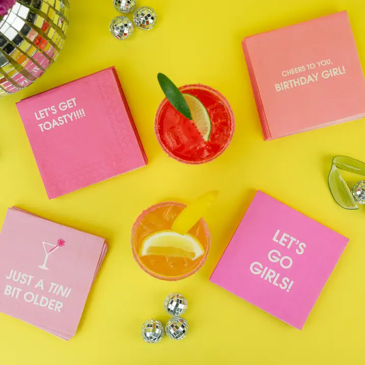 Let's Go Girls - Cocktail Napkins - 13 Hub Lane   |  Cocktail Napkins