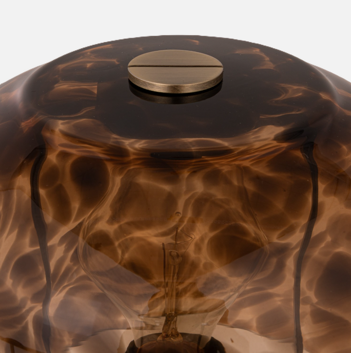 Hand-Blown Tortoise Glass Table Lamp