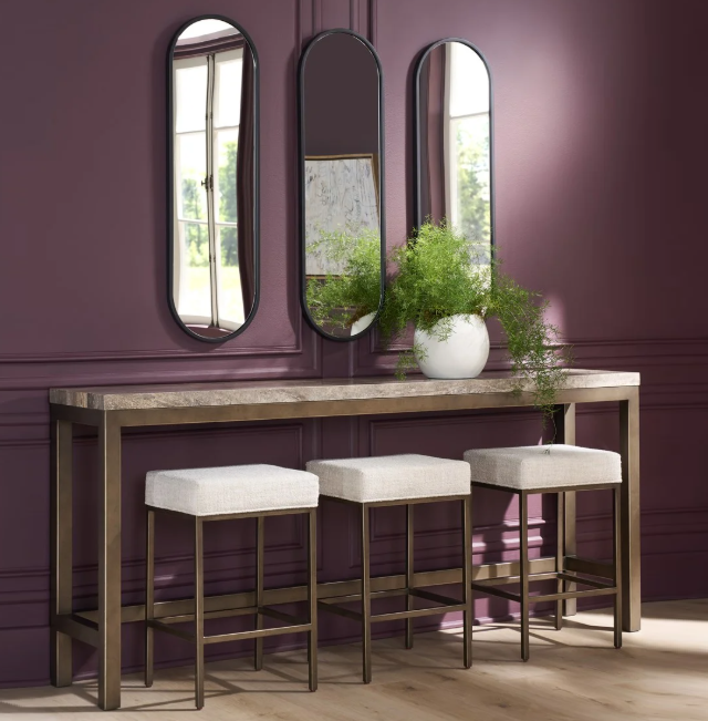 Brindle Console w/ 3 Stools