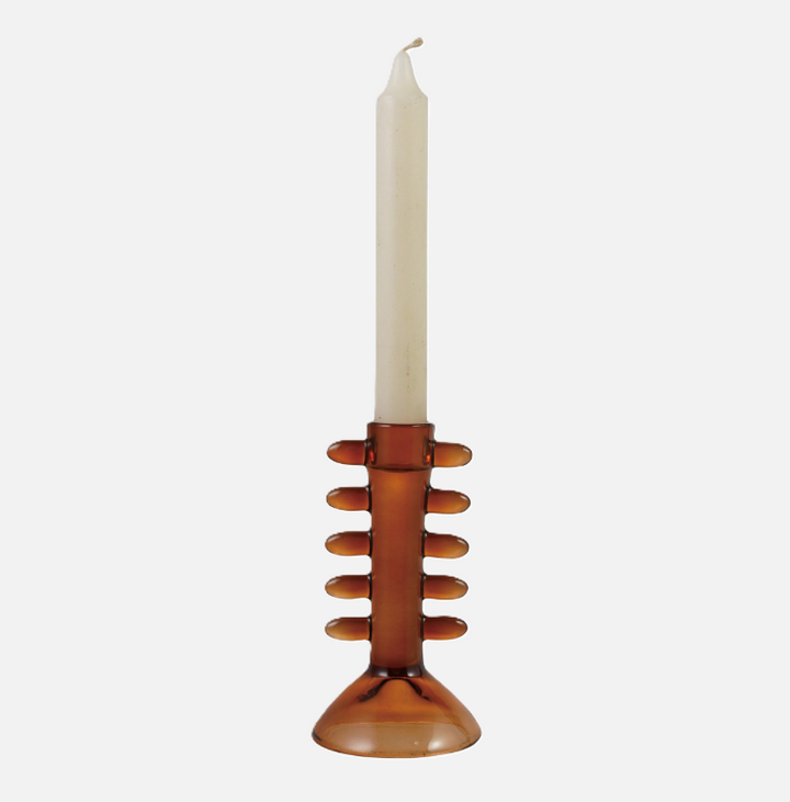 Glass Sculptural Taper Holder