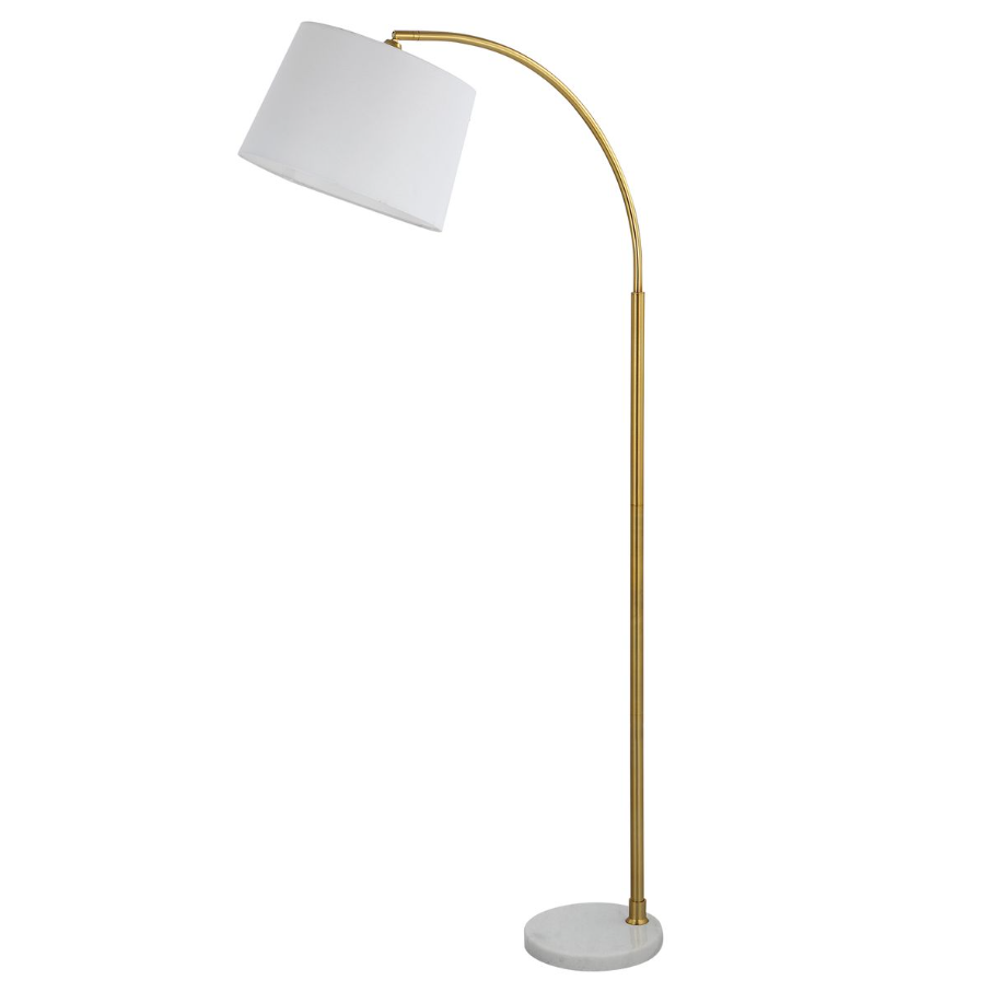 Curved Arc Floor Lamp, Gold