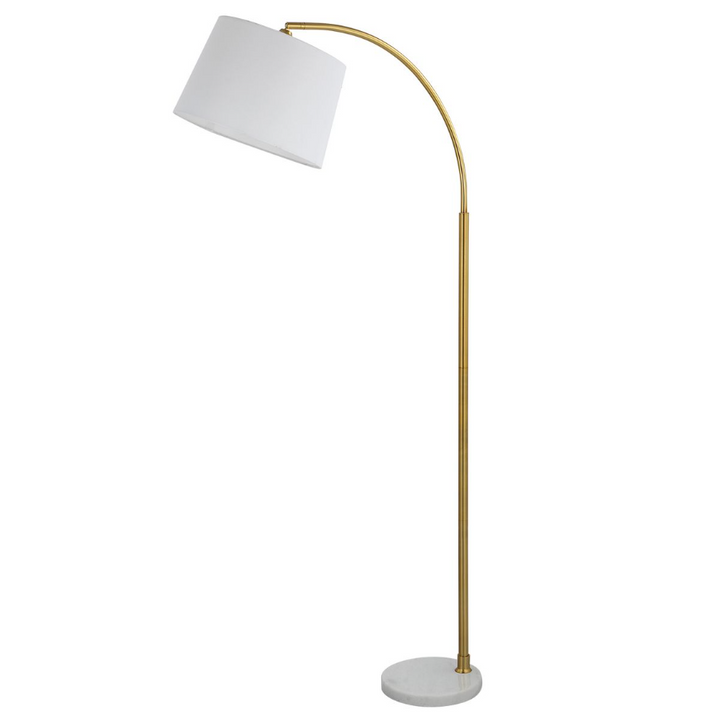 Curved Arc Floor Lamp, Gold