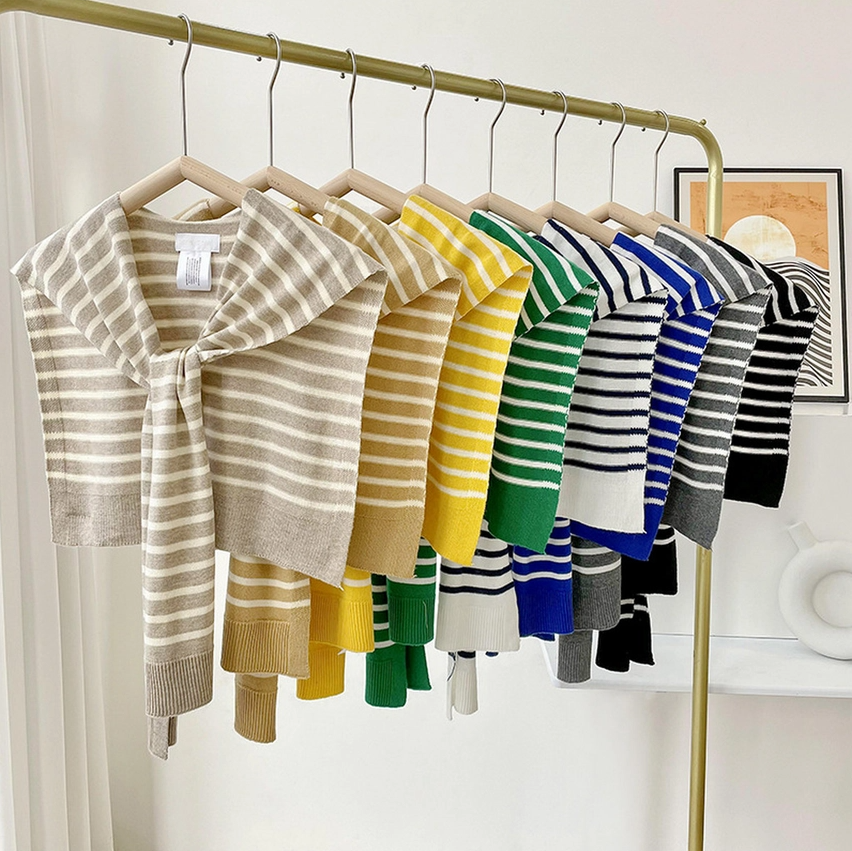 Striped Knit Shawl - 13 Hub Lane   |  