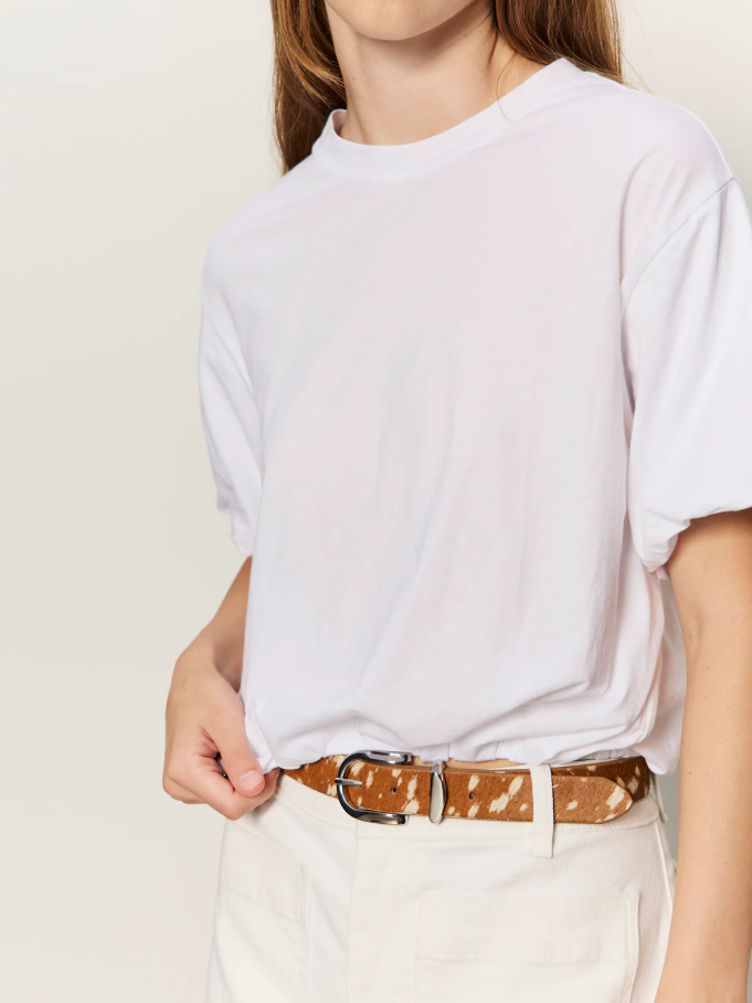 Pleat Bubble Tee, White