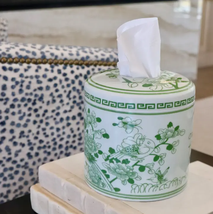 Jade Floral Tissue Vessel - 13 Hub Lane   |  