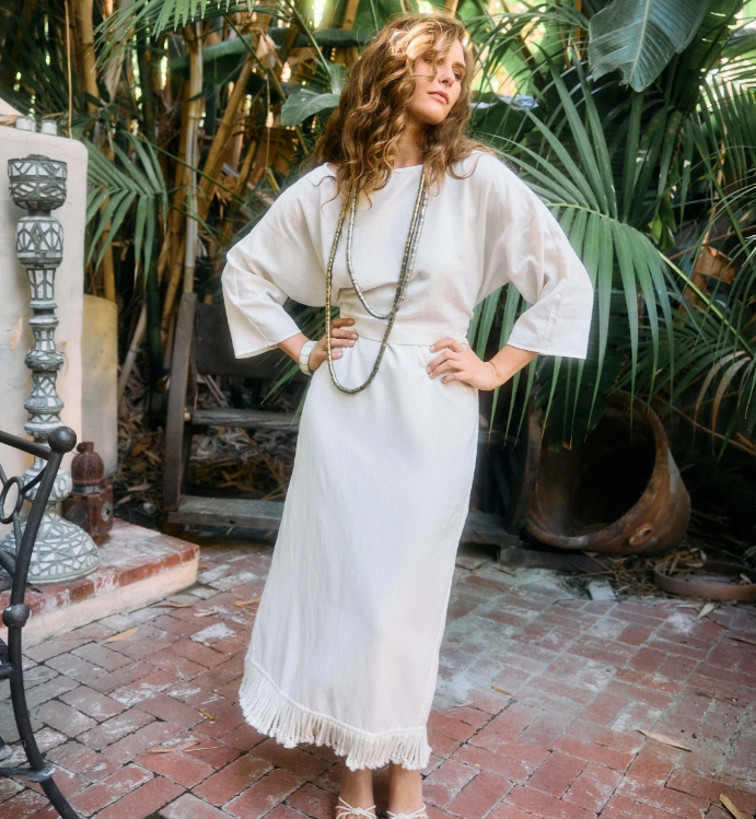 Robin Ankle Dress, Ivory