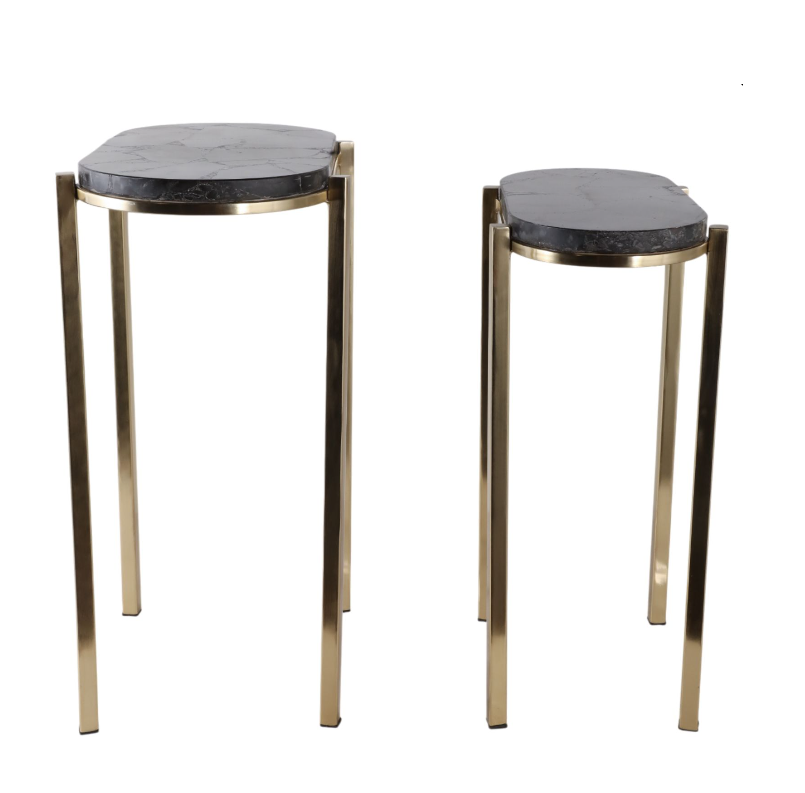 Dewey Black Quartz Nesting Tables