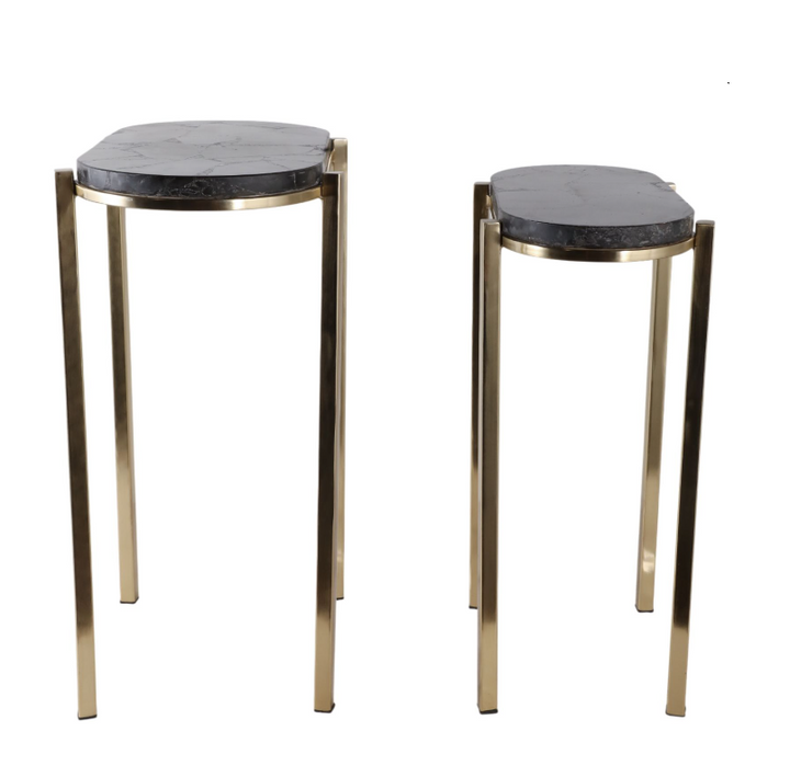 Dewey Black Quartz Nesting Tables