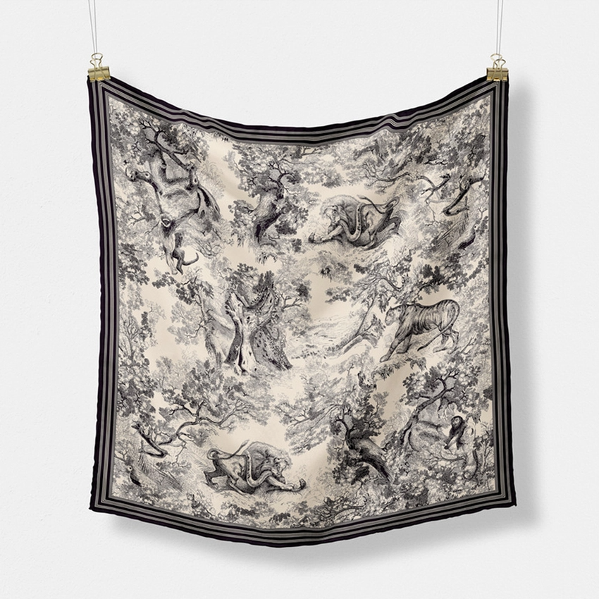 Jungle Print Square Scarf