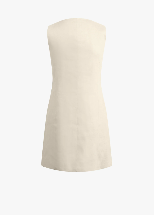 The Cece Linen Dress, Light Khaki