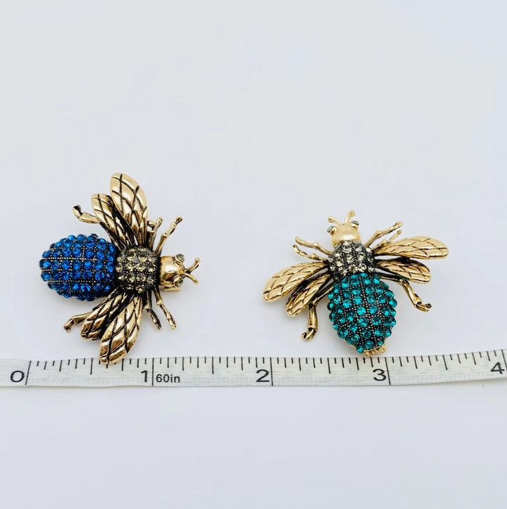 Rhinestone Bee Brooch - 13 Hub Lane   |  Brooches