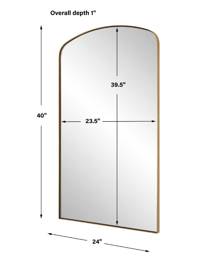 Tordera Arch Mirror, Brass