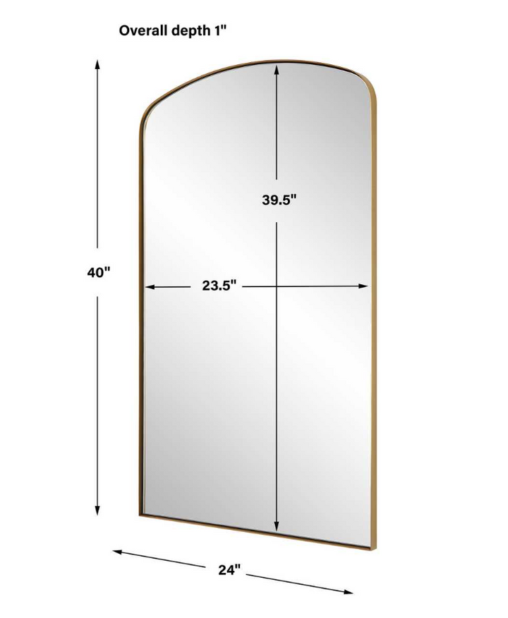 Tordera Arch Mirror, Brass