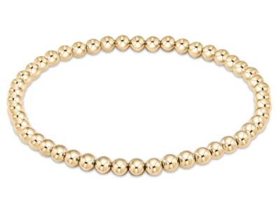 eNewton Classic Gold 4mm Bead Bracelet