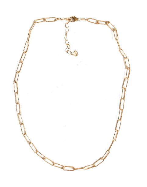 CV Designs Shimmer Gold Links Necklace - 13 Hub Lane   |  